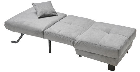 SCHLAFSESSEL Mikrovelours Grau - Schwarz/Grau, KONVENTIONELL, Textil/Metall (85/85/100cm) - Carryhome