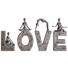 Dekobuchstaben Dekobuchstaben "LOVE" - Silberfarben, Trend, Kunststoff