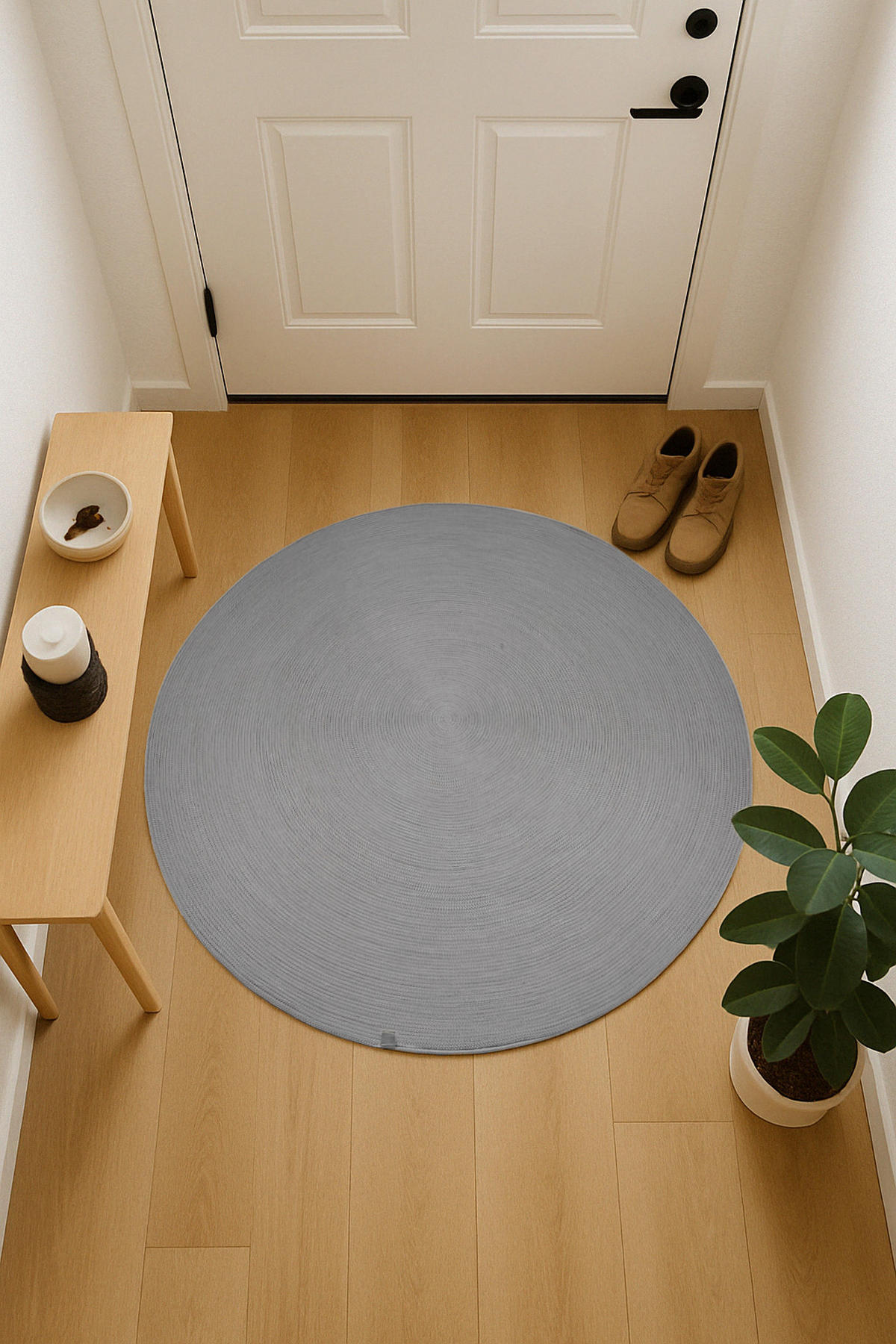 WEBTEPPICH 120 cm Paris Grau rund  - Grau, Basics, Textil (120cm) - Astra