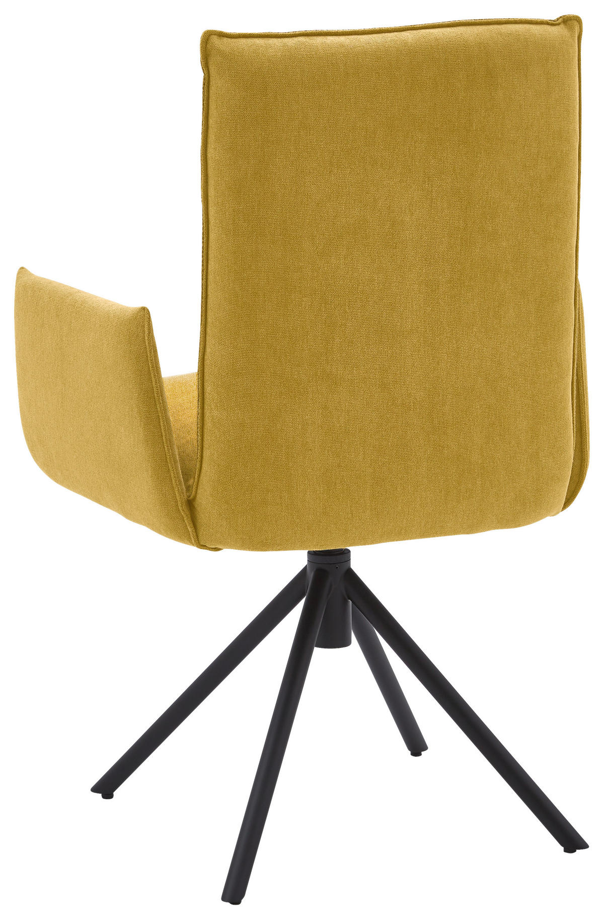 ARMLEHNSTUHL  in Flachgewebe  - Gelb/Schwarz, Design, Textil/Metall (59/93/59cm) - Dieter Knoll