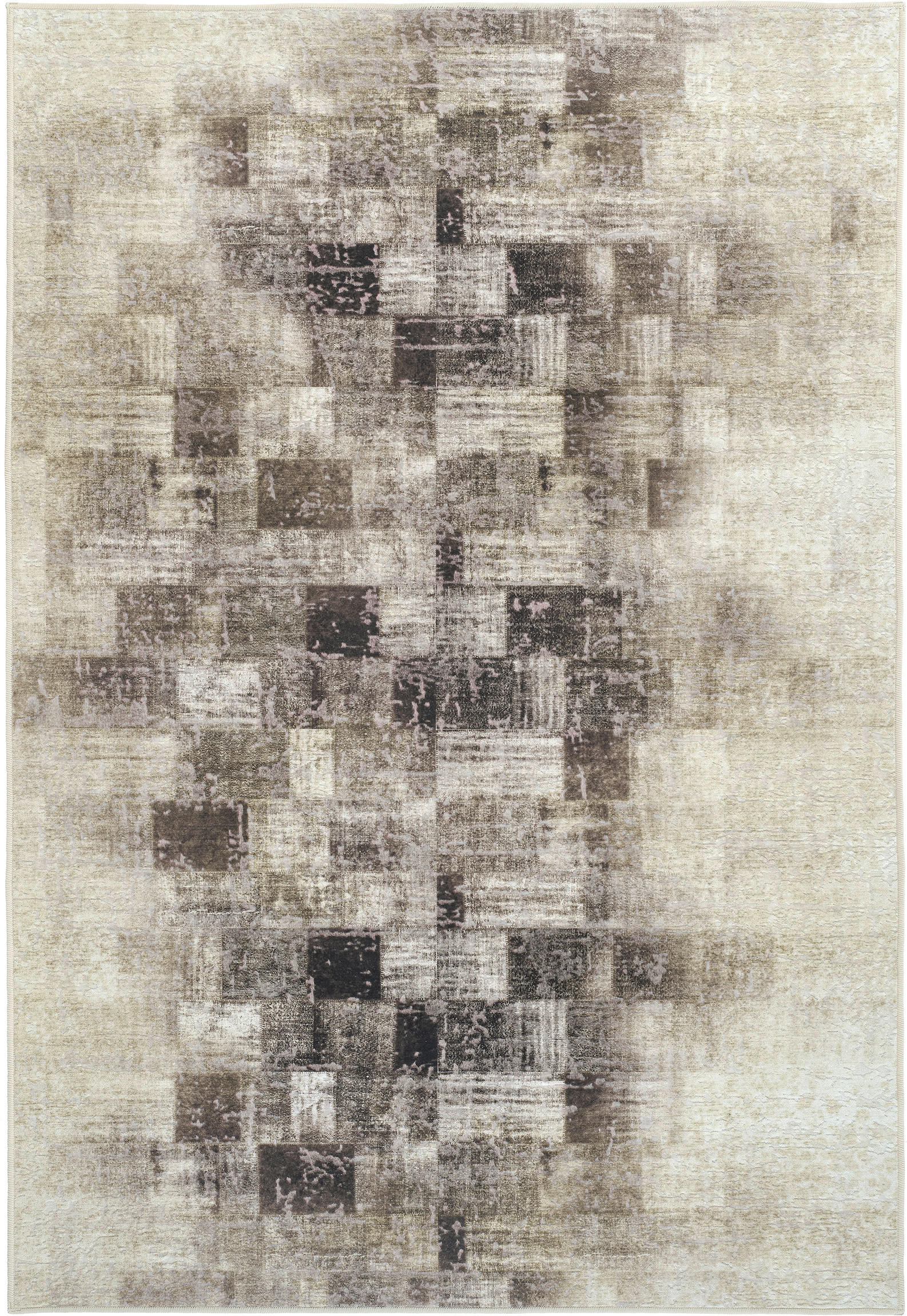 VINTAGE-TEPPICH 130/190 cm ONDEA MARTIN, waschbar Anthrazit, Creme, Taupe rechteckig  - Taupe/Anthrazit, Design, Kunststoff/Textil (130/190cm) - Lindorug