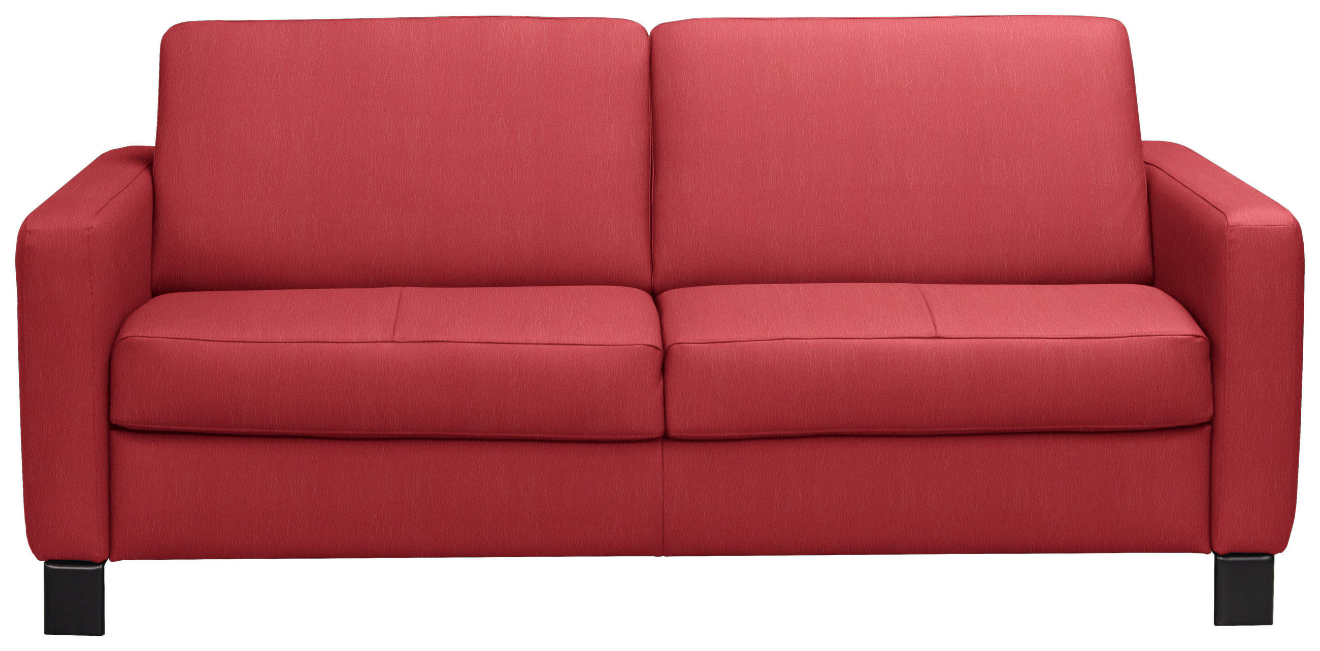 SCHLAFSOFA Kombination Echtleder/Lederlook Lederlook Rot  - Rot/Schwarz, KONVENTIONELL, Leder/Textil (190/87/100cm) - Celina Home
