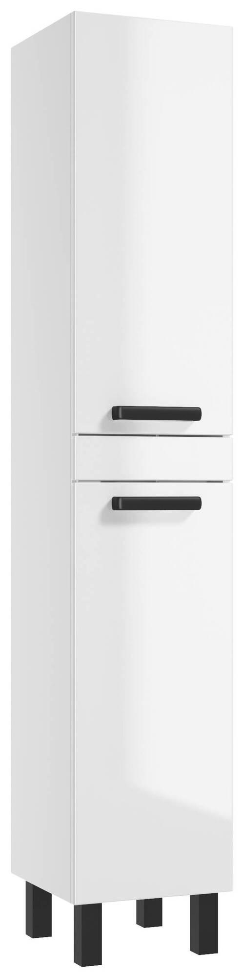 DULAP ÎNALT 33/170/33 cm - alb/negru, Basics, plastic/metal (33/170/33cm) - Carryhome