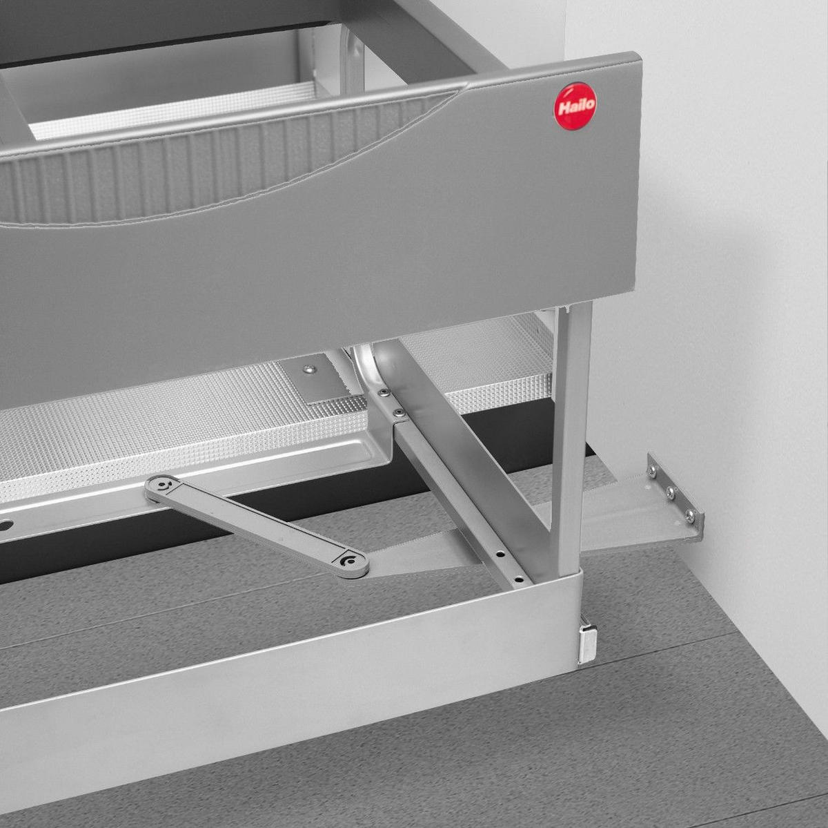 EINBAUABFALLSAMMLER 12 + 2 x 8 l  Metall  - Silberfarben/Grau, Basics, Kunststoff/Metall (55,6/36,4/36,7cm) - HKT