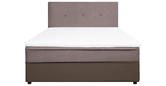 BOXBETT 120/200 cm  in Grau, Hellbraun  - Hellbraun/Schwarz, KONVENTIONELL, Holz/Textil (120/200cm) - Carryhome