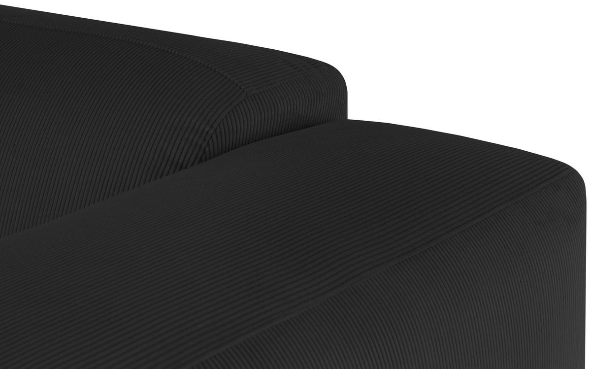 ECKSOFA in Cord Anthrazit  170/252 cm  - Anthrazit/Schwarz, Design, Kunststoff/Textil (170/252cm) - MID.YOU