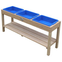 SAND- UND WASSERTISCH  - Blau/Braun, KONVENTIONELL, Holz/Kunststoff (124/50/27cm) - Ambia Garden