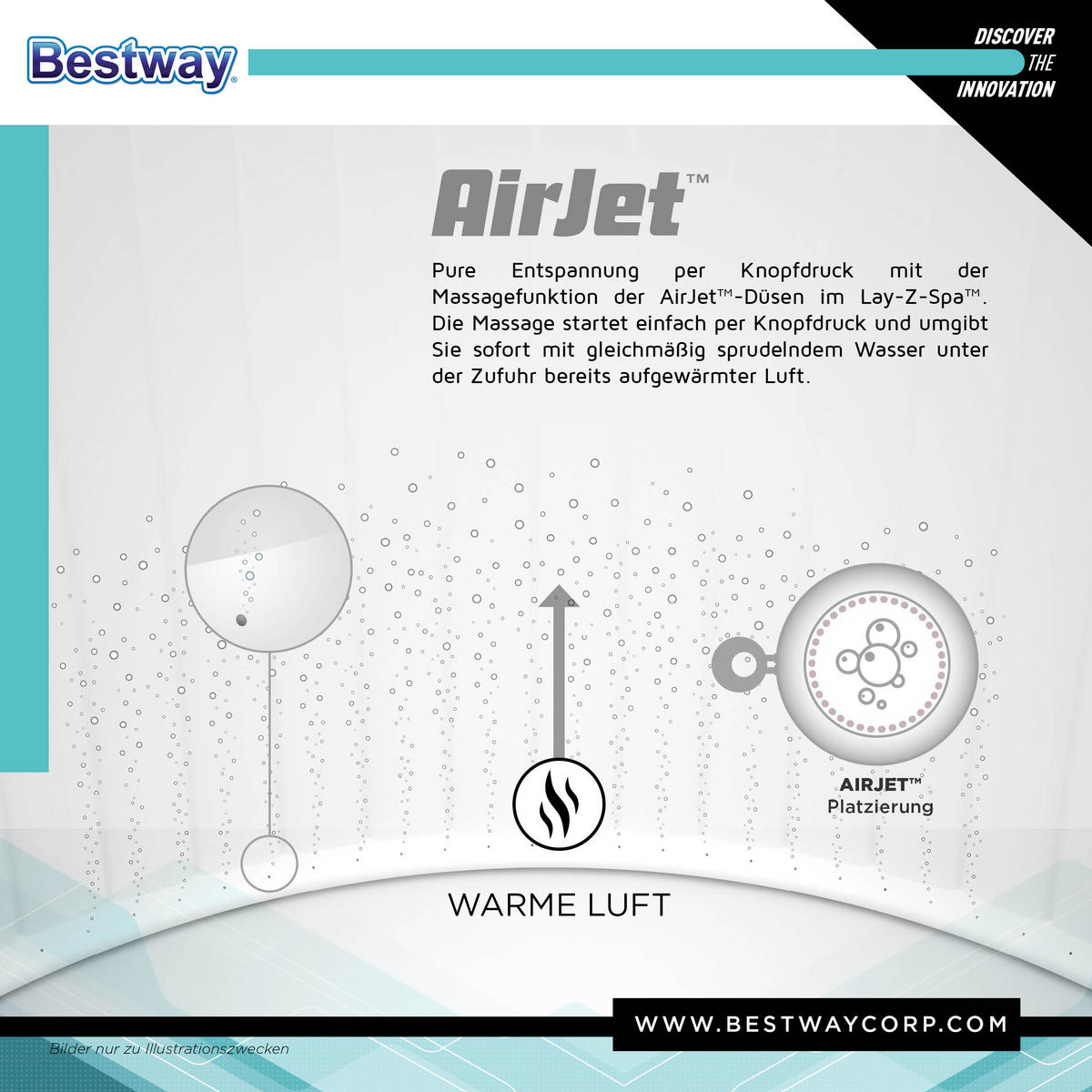VÍŘIVKA 216/71 cm - bílá/hnědá, Trend, kov/plast (216/71cm) - Bestway
