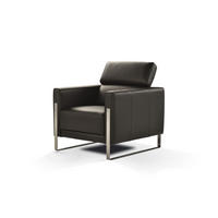 FOTEL - sötétszürke, bőr (80/72/92cm) - Calia Italia