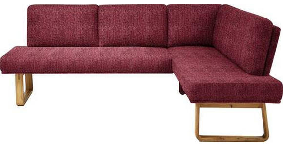 ECKBANK 240/174 cm in Rot, Eichefarben - Eichefarben/Rot, Design, Holz/Textil (240/174cm) - Dieter Knoll