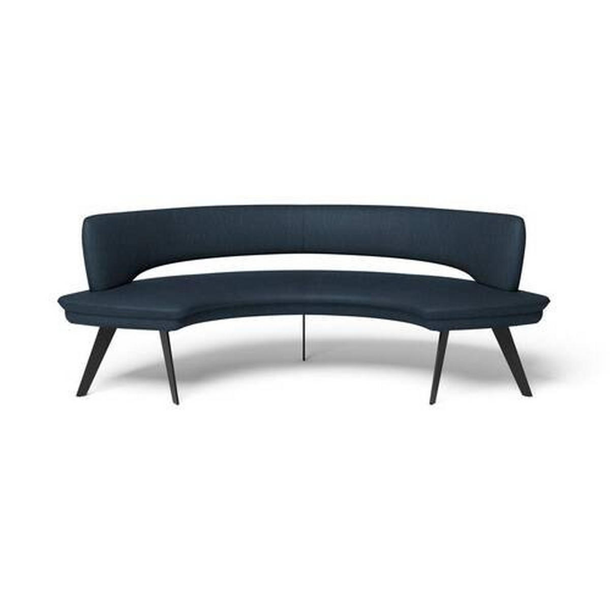SITZBANK in Metall, Leder Dunkelblau  - Schwarz/Dunkelblau, Design, Leder/Metall (238/84/154cm) - Joop!