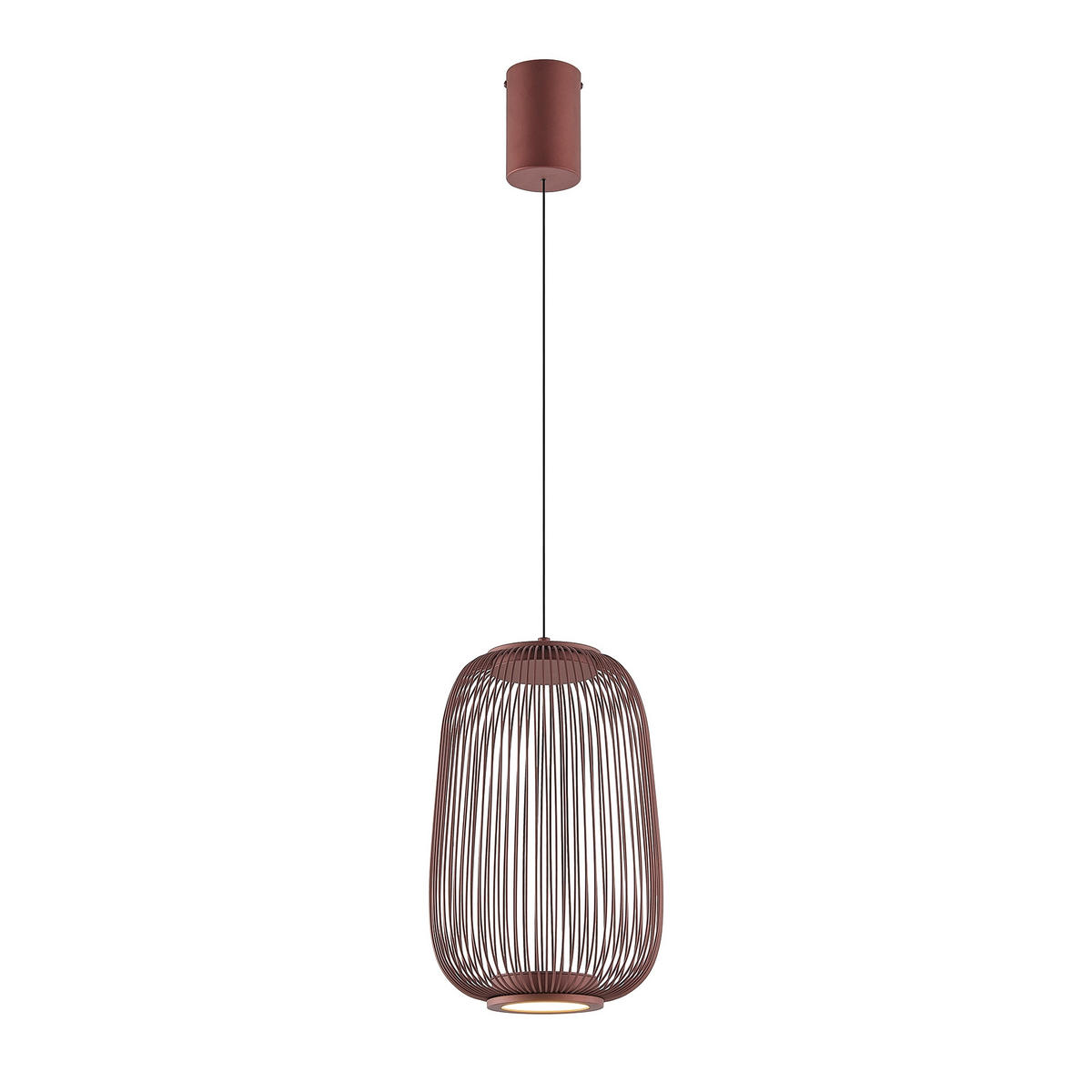 LED-HÄNGELEUCHTE Cage 22,5/50-150 cm  - Braun, Design, Kunststoff/Metall (22,5/50-150cm) - Dieter Knoll