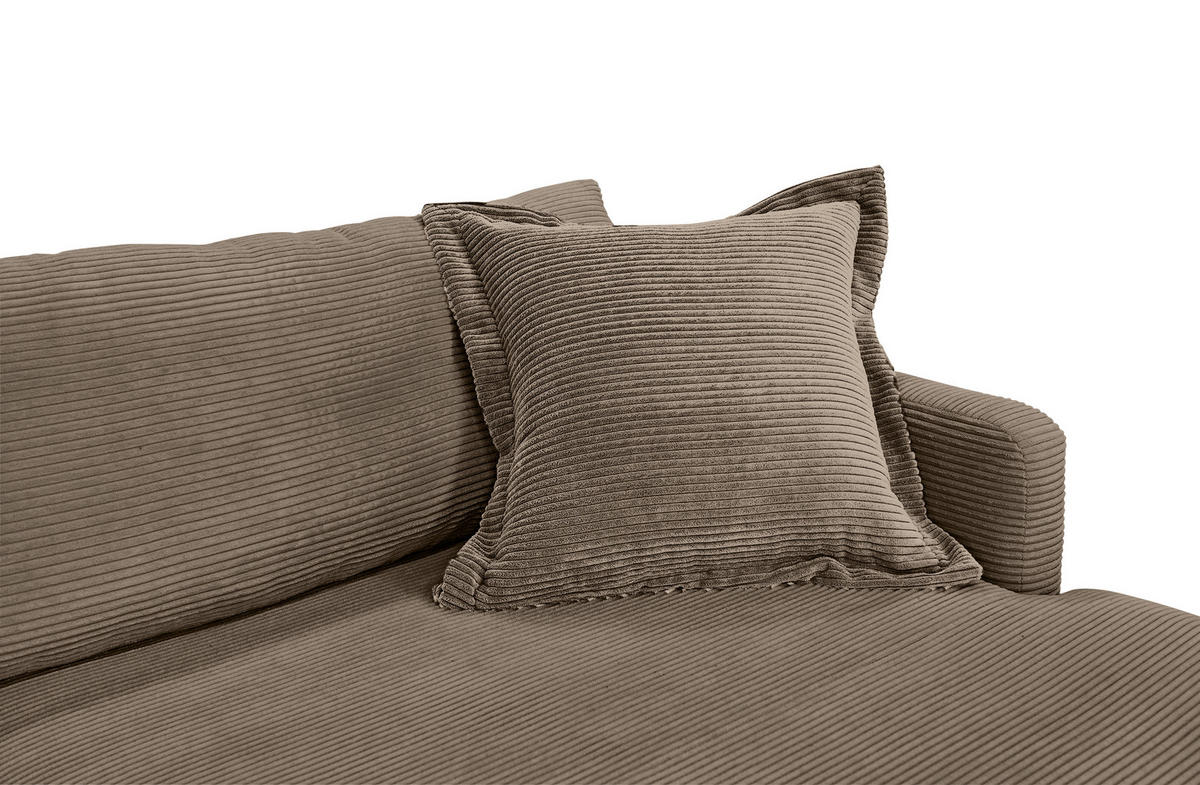 KUTNA GARNITURA tekstil  smeđa   - crna/smeđa, Design, tekstil/metal (268/193cm) - P & B