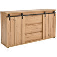 SIDEBOARD in 160/86/40 cm - Eichefarben/Schwarz, LIFESTYLE, Holzwerkstoff/Kunststoff (160/86/40cm) - Landscape