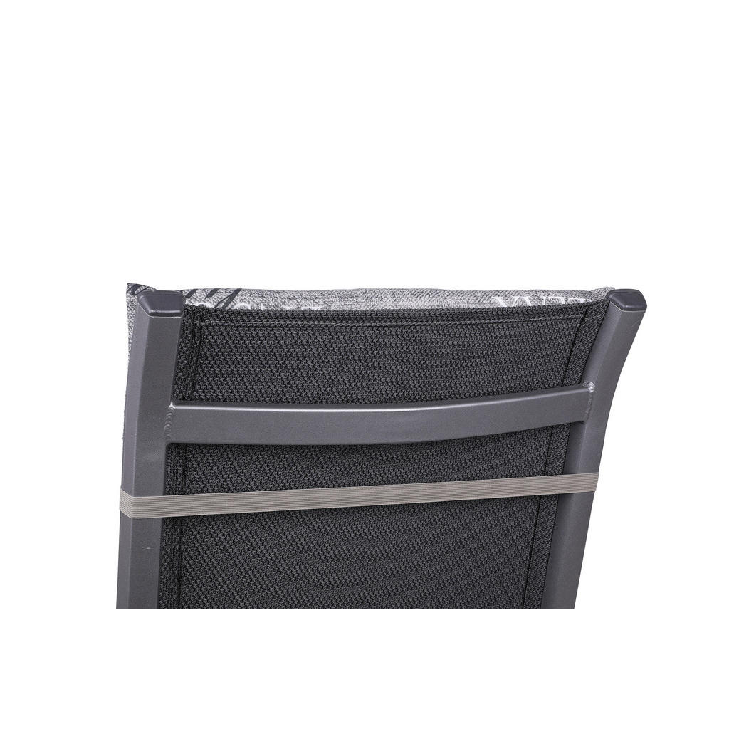 Thumbnail - Sesselauflagenset, Grau, Weiß, Hellgrau, Textil, 6-teilig, Stempel, Füllung: Schaumstoff, Vlies, 48x5x118 cm, Oeko-Tex® ...