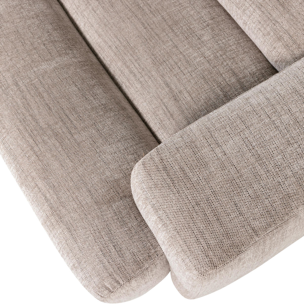 ECKSOFA Novi Naturfarben Webstoff  - Schwarz/Naturfarben, Design, Kunststoff/Textil (173/300cm) - Livetastic