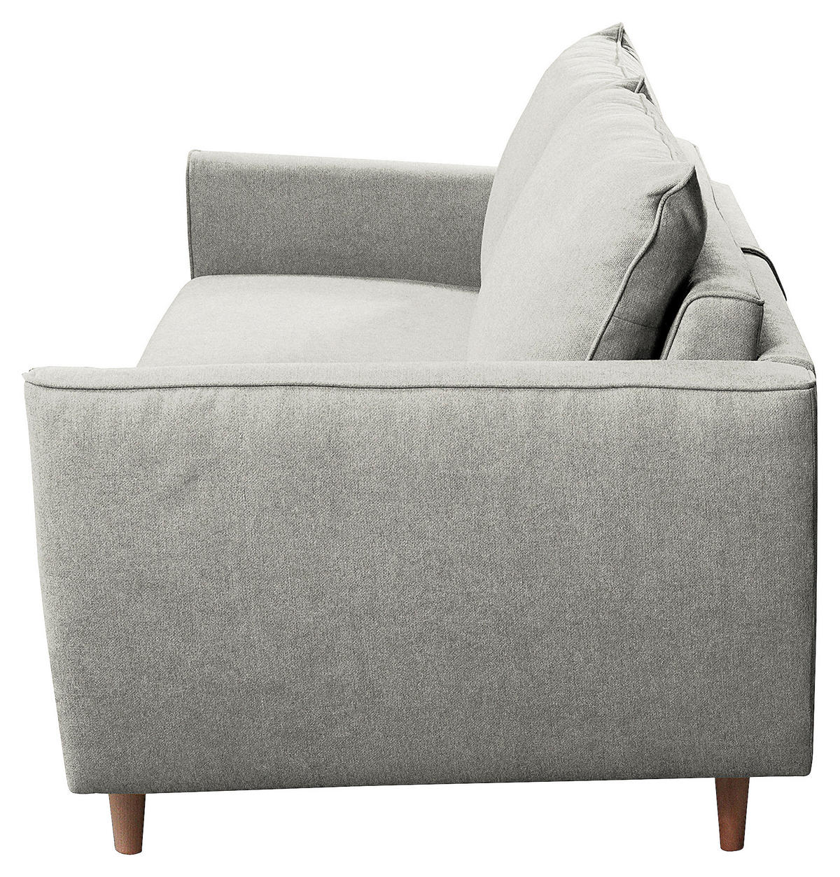 SCHLAFSOFA in Textil Hellgrau  - Buchefarben/Hellgrau, Design, Holz/Textil (195/90/102cm) - Livetastic