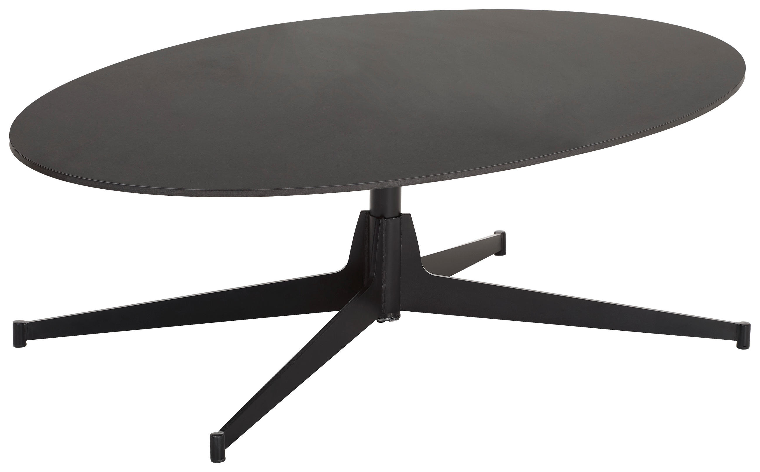 COUCHTISCH 120/40/80 cm oval Schwarz  - Schwarz, Design, Keramik/Metall (120/40/80cm) - Livetastic