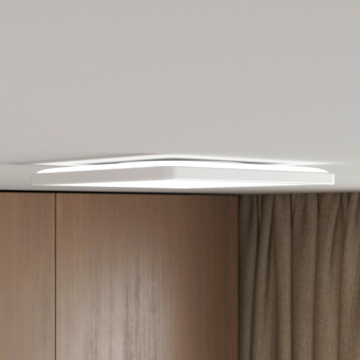 LED-DECKENLEUCHTE Giga 29,3/29,3/2,8 cm   - Weiß, Basics, Kunststoff (29,3/29,3/2,8cm) - Novel