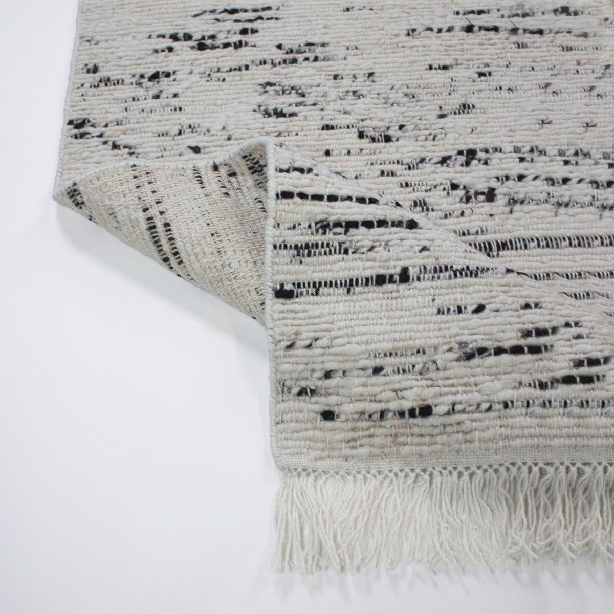 HANDWEBTEPPICH 160/230 cm Schwarz  - Schwarz, Basics, Textil (160/230cm)