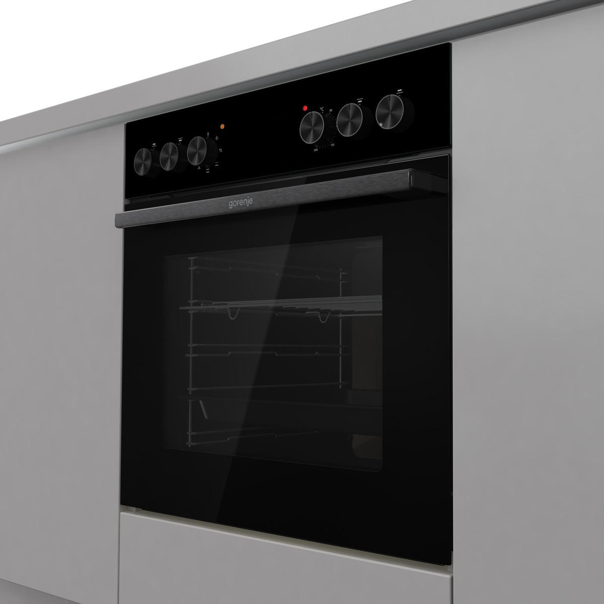 HERDSET BCA6715AO1BK+ECDA643SC  - Schwarz, Trend, Metall (59,5/59,5/53cm) - Gorenje