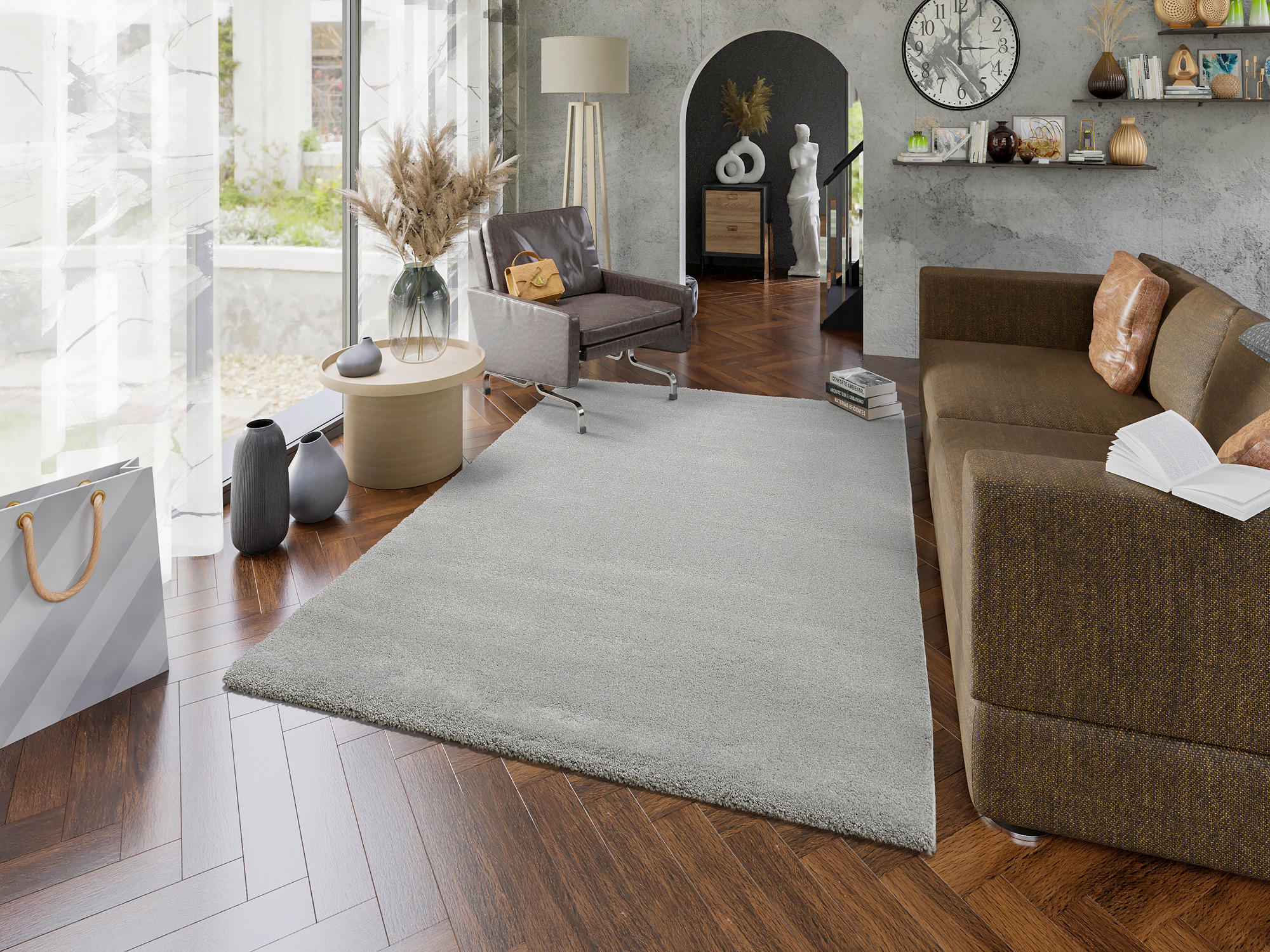 WEBTEPPICH 240/290 cm Grau  - Grau, Basics, Textil (240/290cm) - Novel