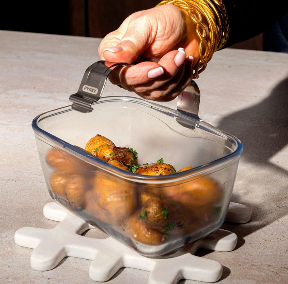 Ugnsform,för airfryer   - transparent, Basics, glas (20/14cm) - Pyrex