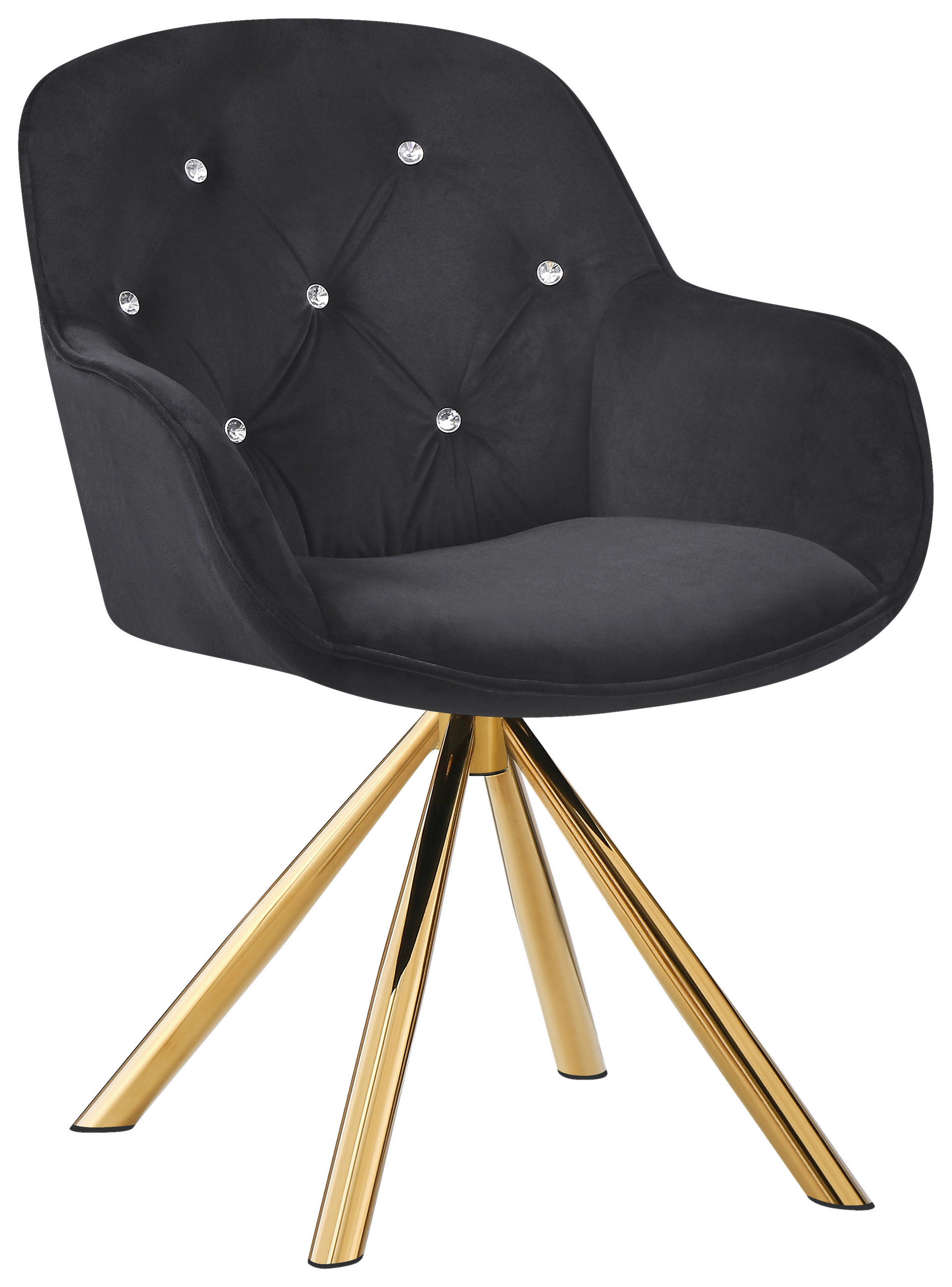 Armlehnstuhl Marilyn Schwarz Sitzfl. 360° drehbar, B: 62 cm