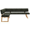 ECKBANK 155/225 cm  in Dunkelgrün  - Dunkelgrün/Eichefarben, KONVENTIONELL, Holz/Textil (155/225cm) - Dieter Knoll