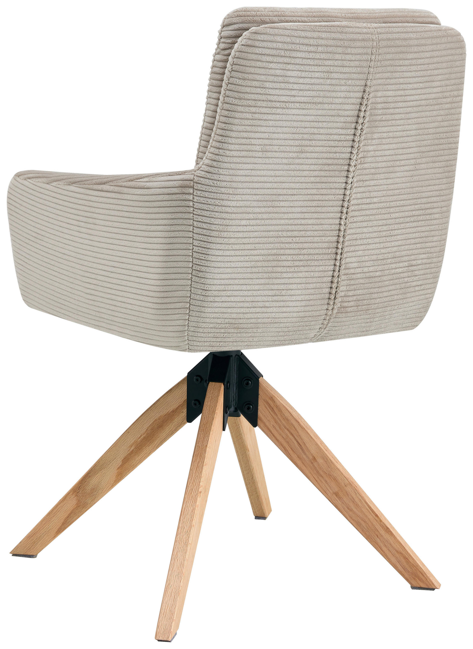 ARMLEHNSTUHL in Holz, Metall, Textil Taupe  - Taupe/Naturfarben, KONVENTIONELL, Holz/Textil (60/93/65,5cm) - Livetastic