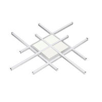 LED-DECKENLEUCHTE Kairo 53,5/53,5/4,5 cm  - Silberfarben, Basics, Kunststoff/Metall (53,5/53,5/4,5cm) - Boxxx