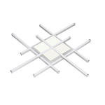 LED-DECKENLEUCHTE 53,5/53,5/4,5 cm   - Silberfarben, Basics, Kunststoff/Metall (53,5/53,5/4,5cm) - Boxxx