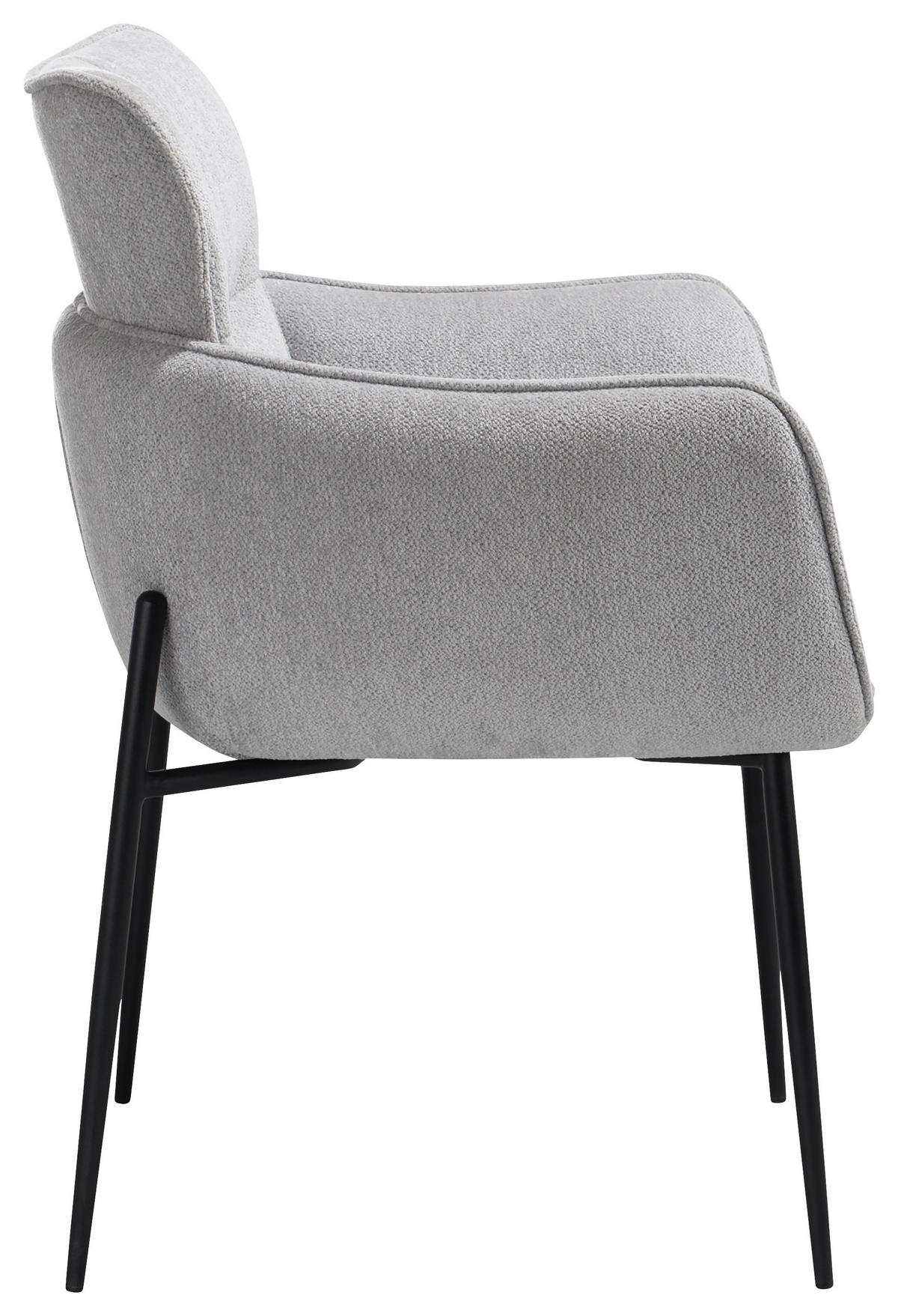 STOLICA SA RUKONASLONOM  svetlosiva       - svetlosiva/crna, Dizajnerski, metal/tekstil (68/88/64cm) - Novel