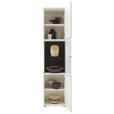 VITRINE Weiß  46,9/205,5/37,1 cm  - Schwarz/Weiß, Design, Glas/Keramik (46,9/205,5/37,1cm) - Dieter Knoll