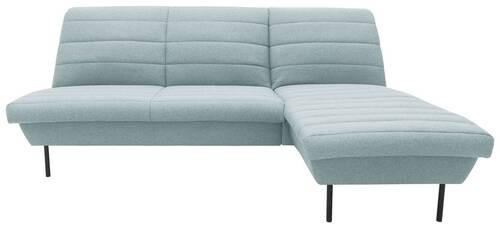 ECKSOFA Looks IX Mintgrau Webstoff  - Mintgrau/Schwarz, Design, Textil/Metall (214/168cm) - LOOKS by W.Joop