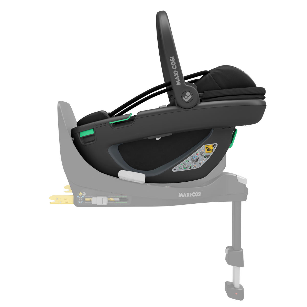 AUTO-SEDIŠTE ZA BEBE  Coral 360  - crna, Osnovno, tekstil/metal (44/58/68cm) - Maxi-Cosi