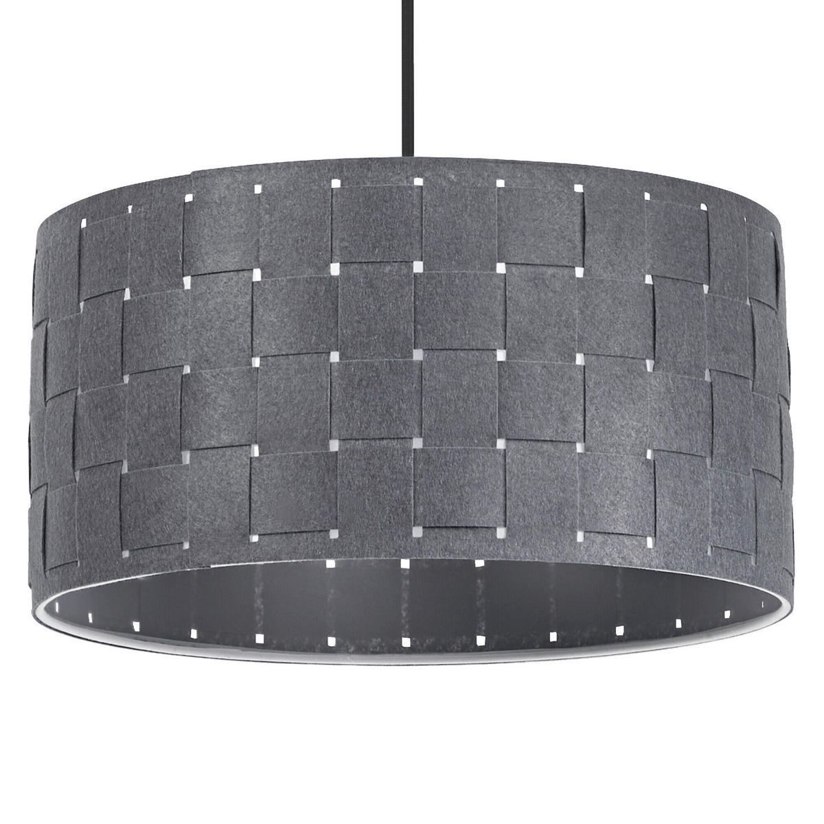 HÄNGELEUCHTE 38 cm  - Dunkelgrau, Basics, Naturmaterialien/Metall (38cm) - Osram