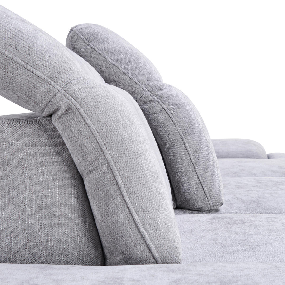 HÖRNSOFFA i velour ljusgrå  - ljusgrå/svart, Design, metall/textil (288/184cm) - Best Price