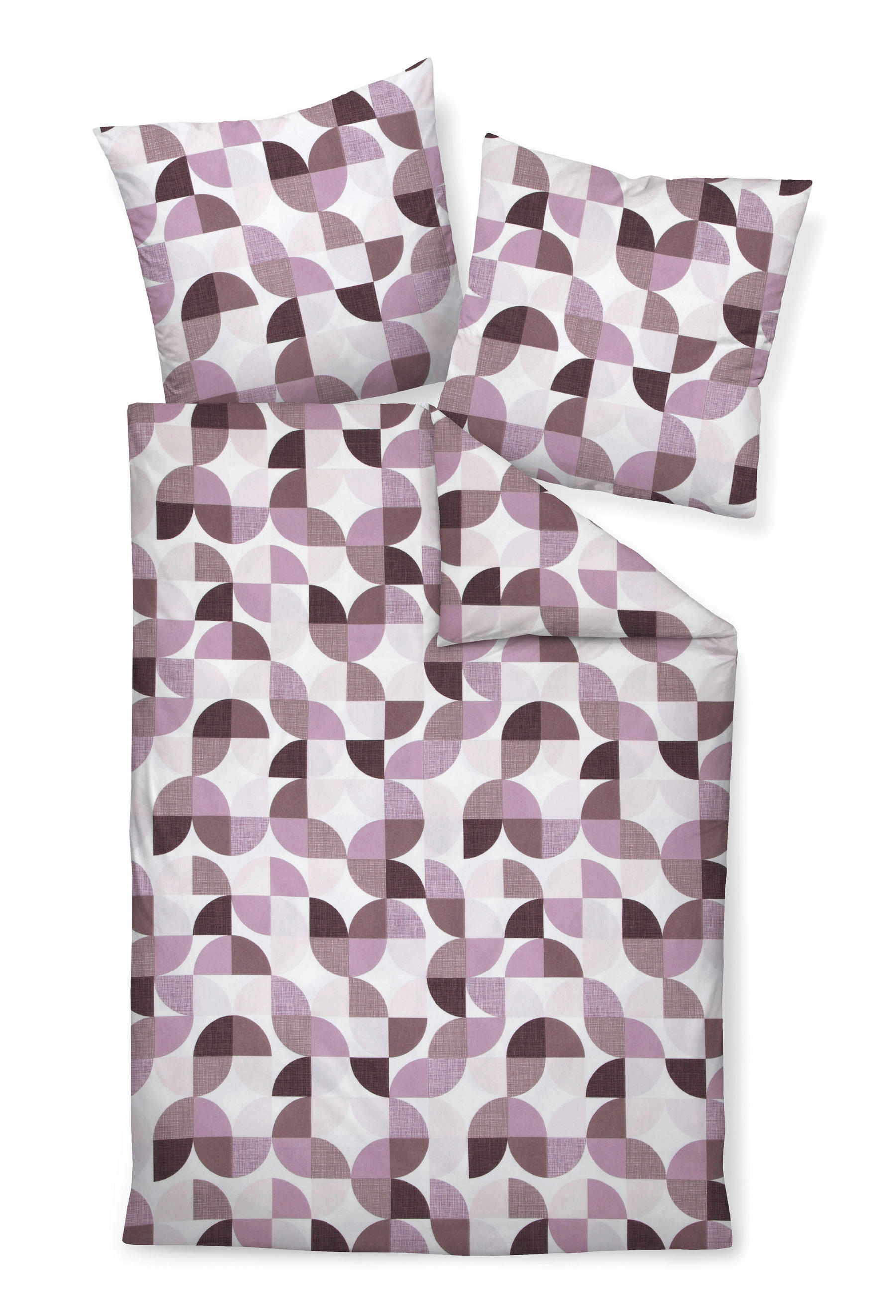 WENDEBETTWÄSCHE Biber 135/200 cm  - Beere/Lila, Basics, Textil (135/200cm) - Janine