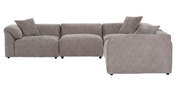 ECKSOFA Braun Flachgewebe  - Schwarz/Braun, MODERN, Kunststoff/Textil (317/317cm) - Carryhome