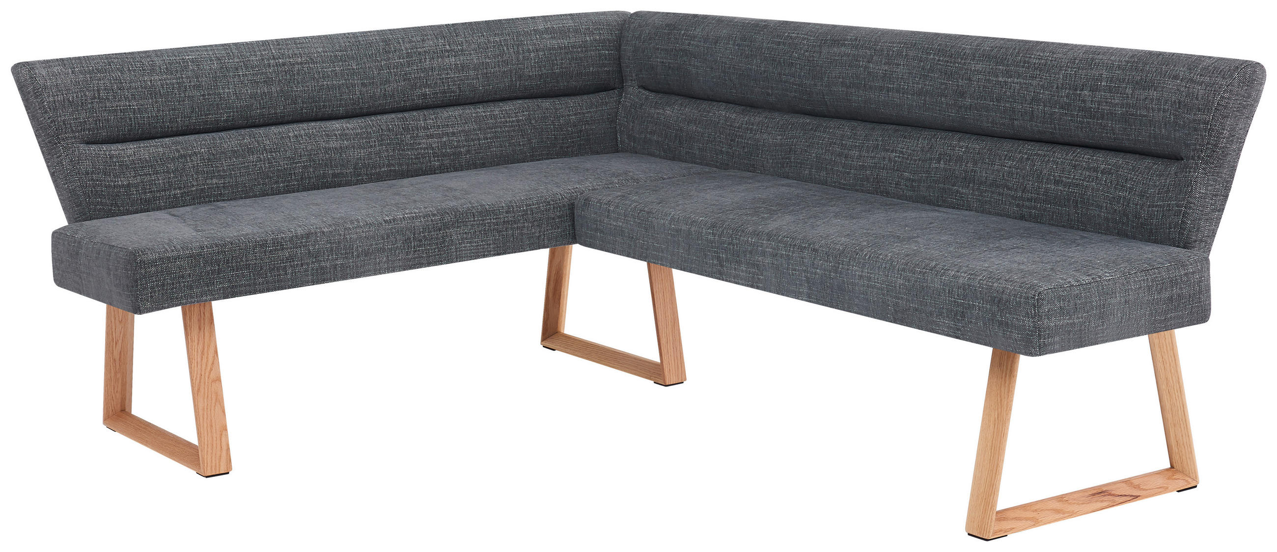 KLUPA KUTNA  boje hrasta, tamno siva  drvo, metal, tekstil      - boje hrasta/tamno siva, Moderno, drvo/metal (162-204/82/61cm) - Livetastic