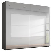 SCHWEBETÜRENSCHRANK Graphitfarben, Grau  - Graphitfarben/Grau, Design, Glas/Holzwerkstoff (226/235/68cm) - Xora