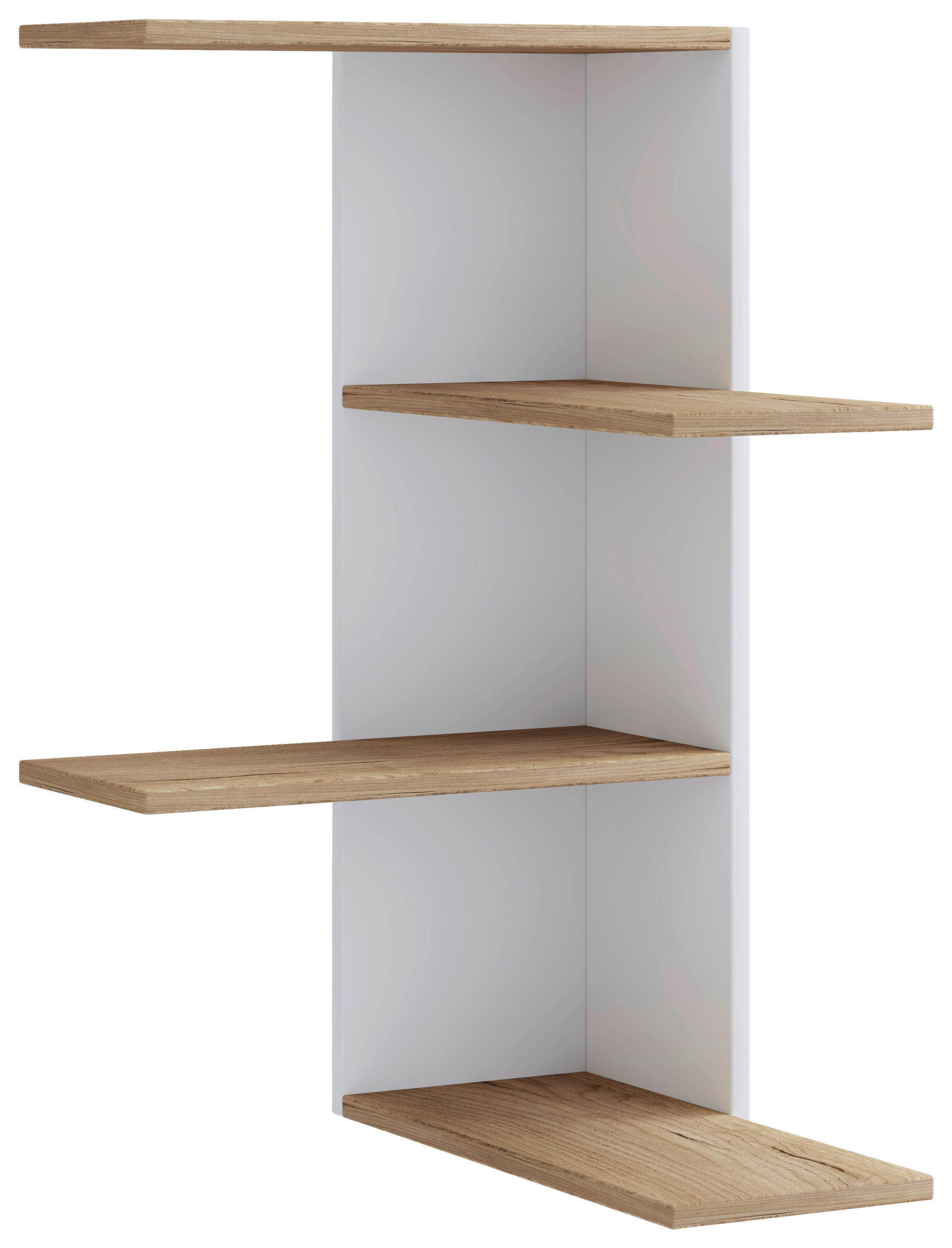 Eckregal Balos Weiß, Eiche Dekor B: 45 Cm