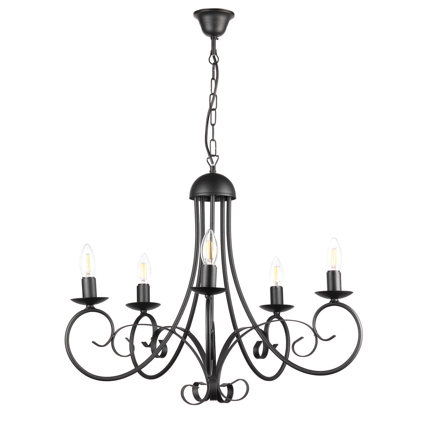 LUSTER, 60/110 cm  - čierna, Konventionell, kov (60/110cm)