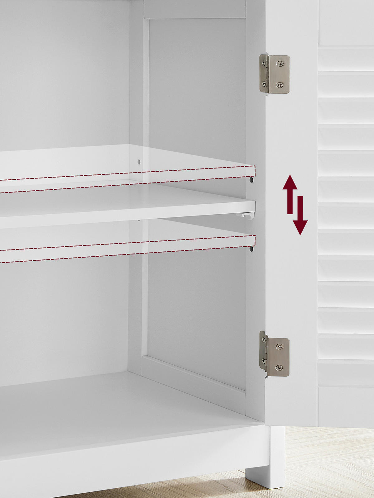 MIDISCHRANK 60/80/30 cm  - Silberfarben/Schwarz, Trend, Holzwerkstoff/Metall (60/80/30cm) - MID.YOU
