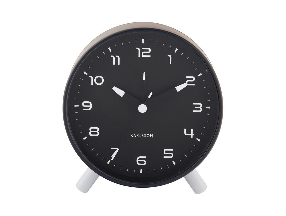 WECKER  Schwarz  - Schwarz, Basics, Metall (5/11/12cm) - Karlsson
