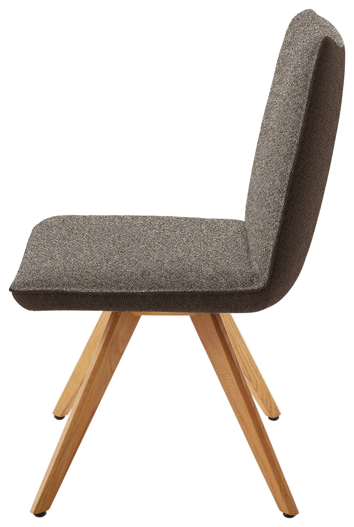 STUHL  in Flachgewebe  - Hellbraun/Eichefarben, Design, Holz/Textil (48/91/63cm) - Koinor