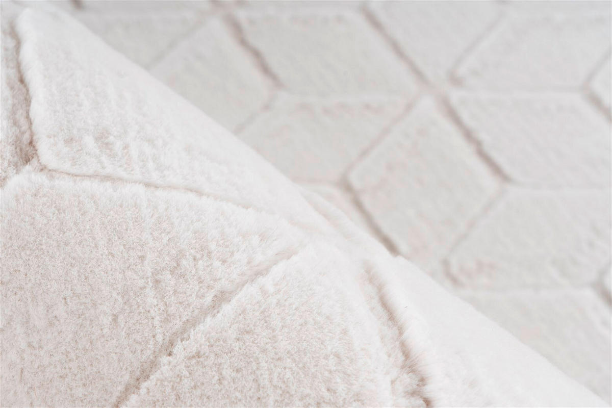 TEPPICH 80/150 cm Vivica 125 Weiß / Creme Creme, Weiß  - Creme/Weiß, KONVENTIONELL, Textil (80/150cm)