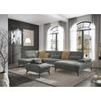 WOHNLANDSCHAFT in Webstoff Hellgrau  - Hellgrau/Schwarz, Design, Textil/Metall (208/354/157cm) - Dieter Knoll