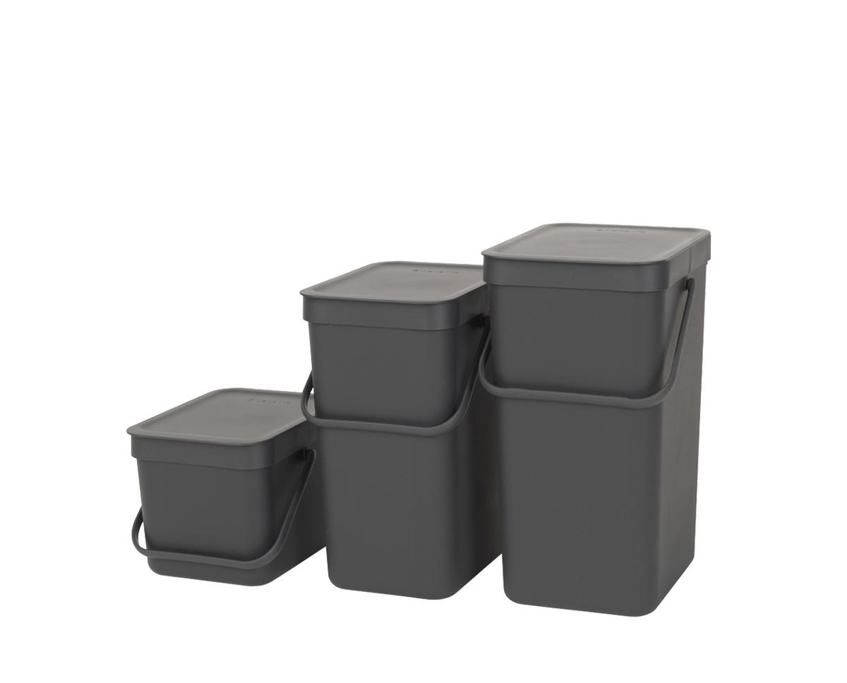 ABFALLEIMER 6 l  Kunststoff  - Grau, Basics, Kunststoff (20/24,9/18,1cm)